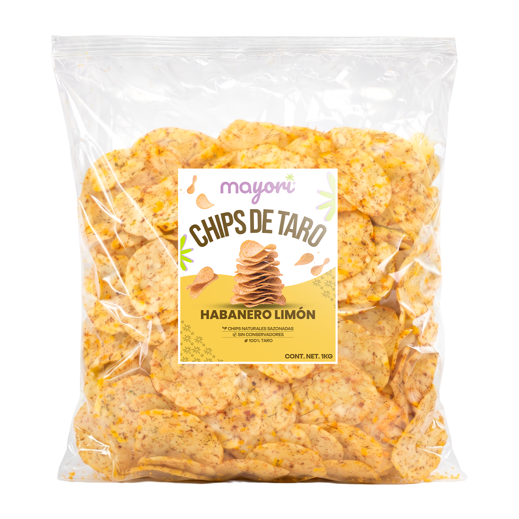 Chips de Taro - Habanero Limón 1 kg