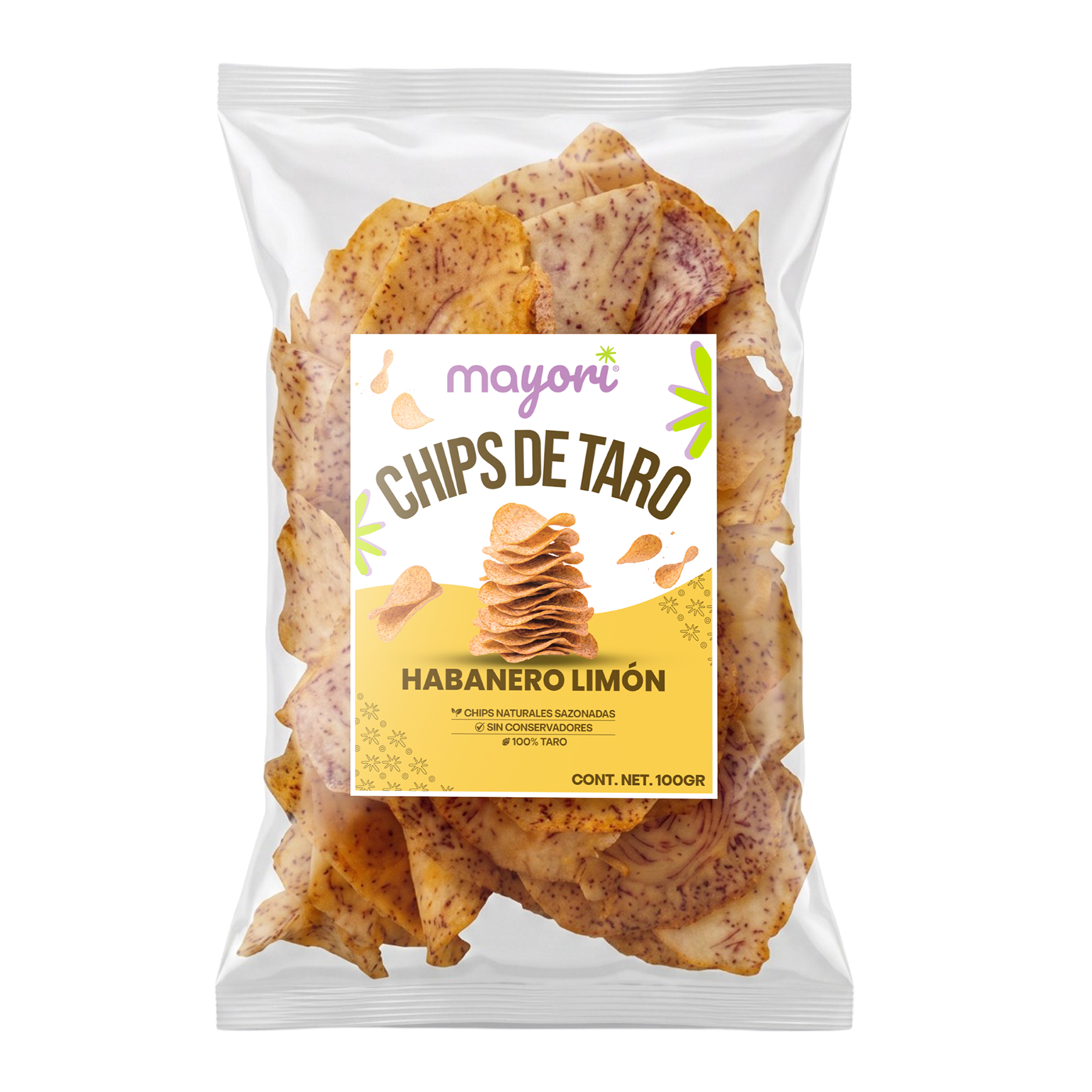 Chips de Taro - Habanero Limón 100 gr
