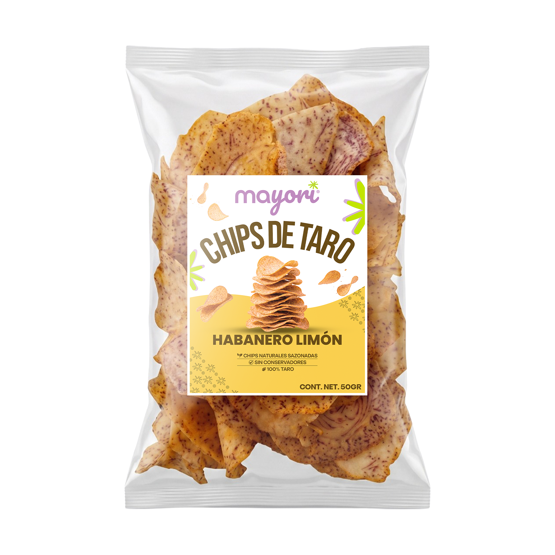 Chips de Taro - Habanero Limón 50 gr